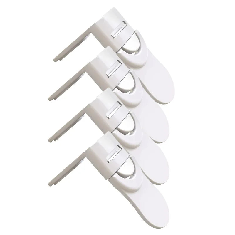 Baby Safety Drawer Lock – White Anti-Pinch Cabinet Buckle