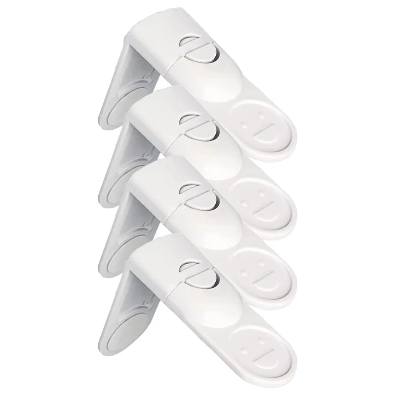Baby Safety Drawer Lock – White Anti-Pinch Cabinet Buckle